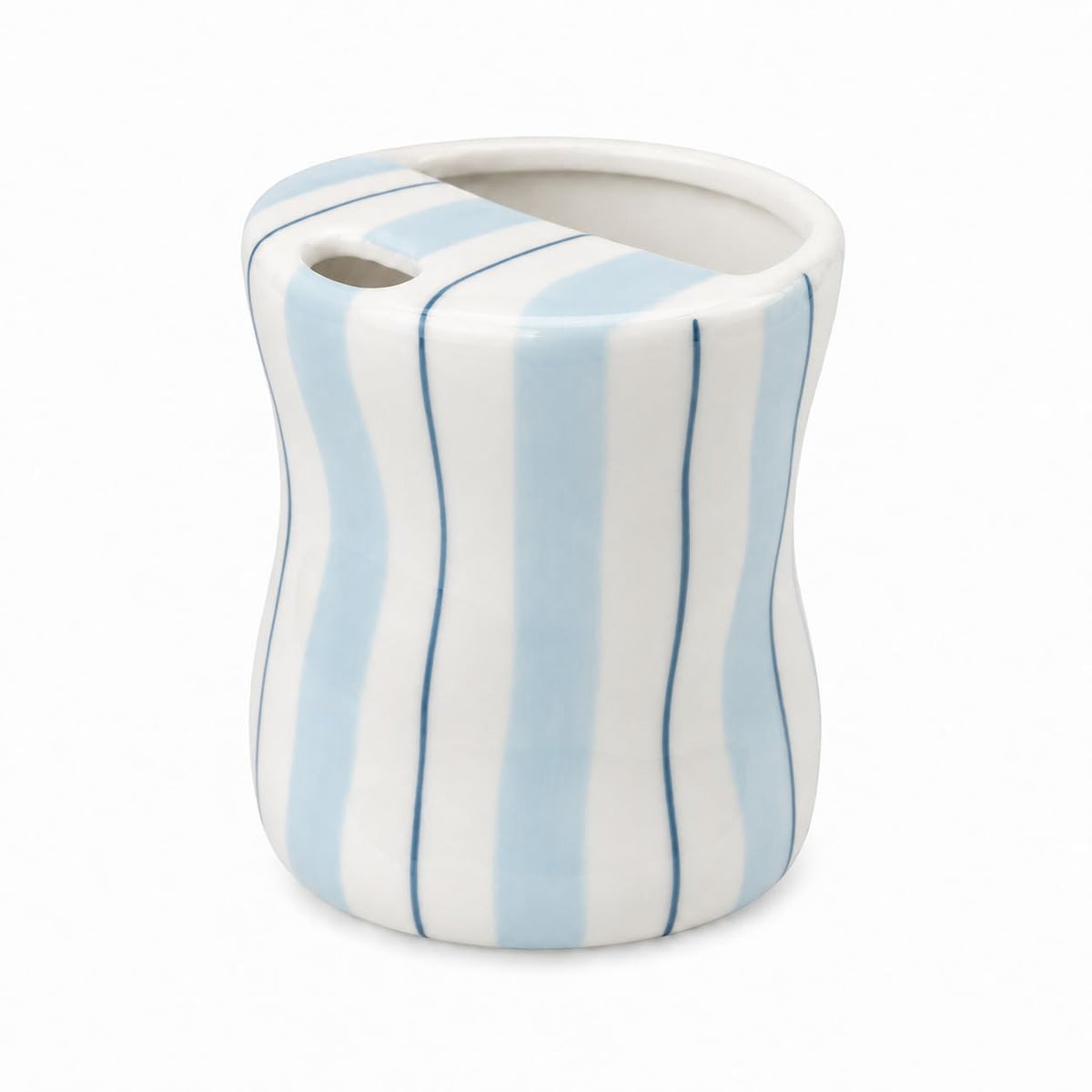 Coffee Mug Espresso Cup 10oz Ceramic Coffee Mugs Hand-Painted Striped Art,Birthday Gift for Women Men Him Her