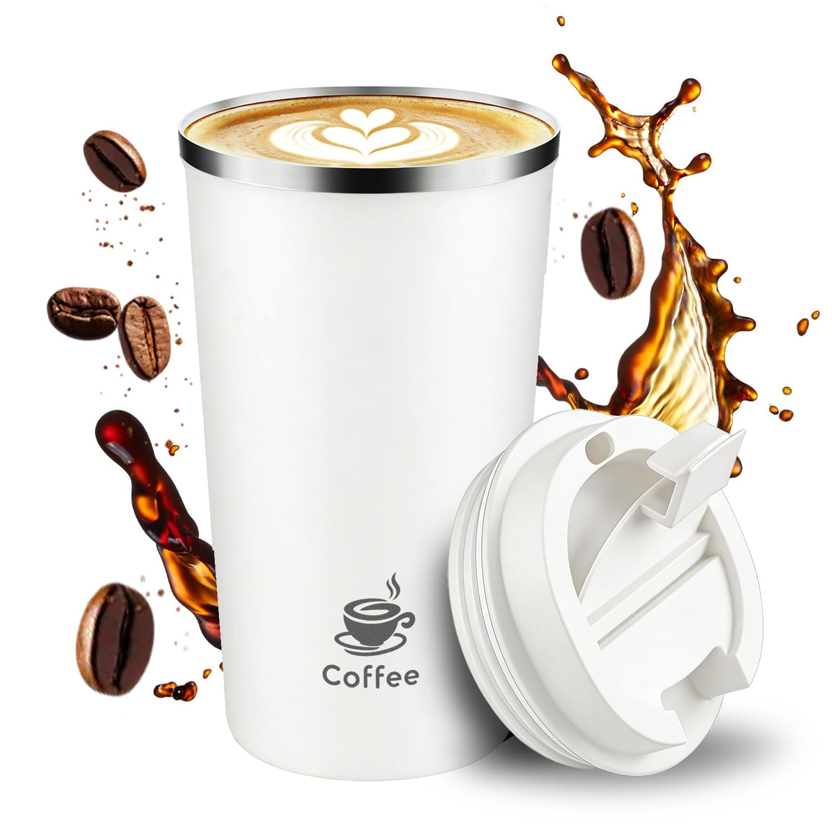 17oz Travel Coffee Mug ,Leakproof Vacuum Coffee Cup Insulated Tumbler