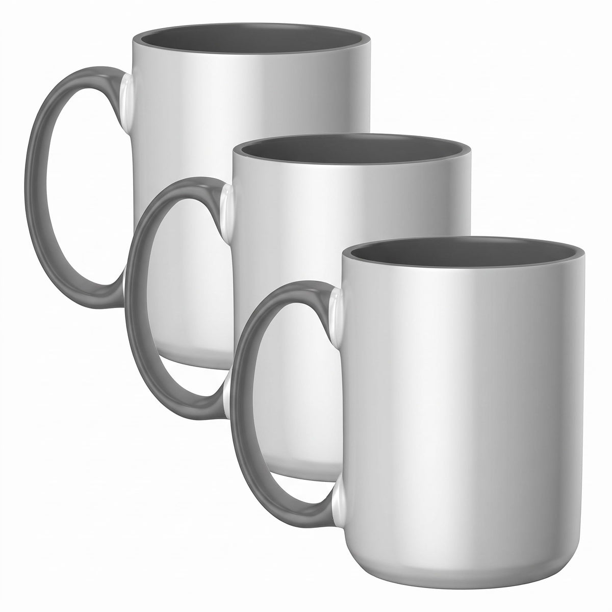 Cricut Beveled Blank Mug to Decorate, White/Gray
