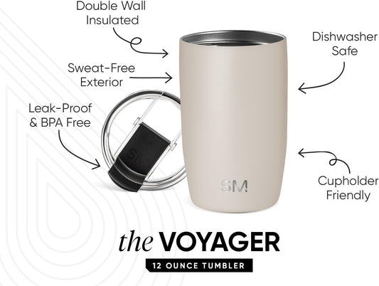 Simple Modern Travel Coffee Mug with Lid | 12oz | Beige