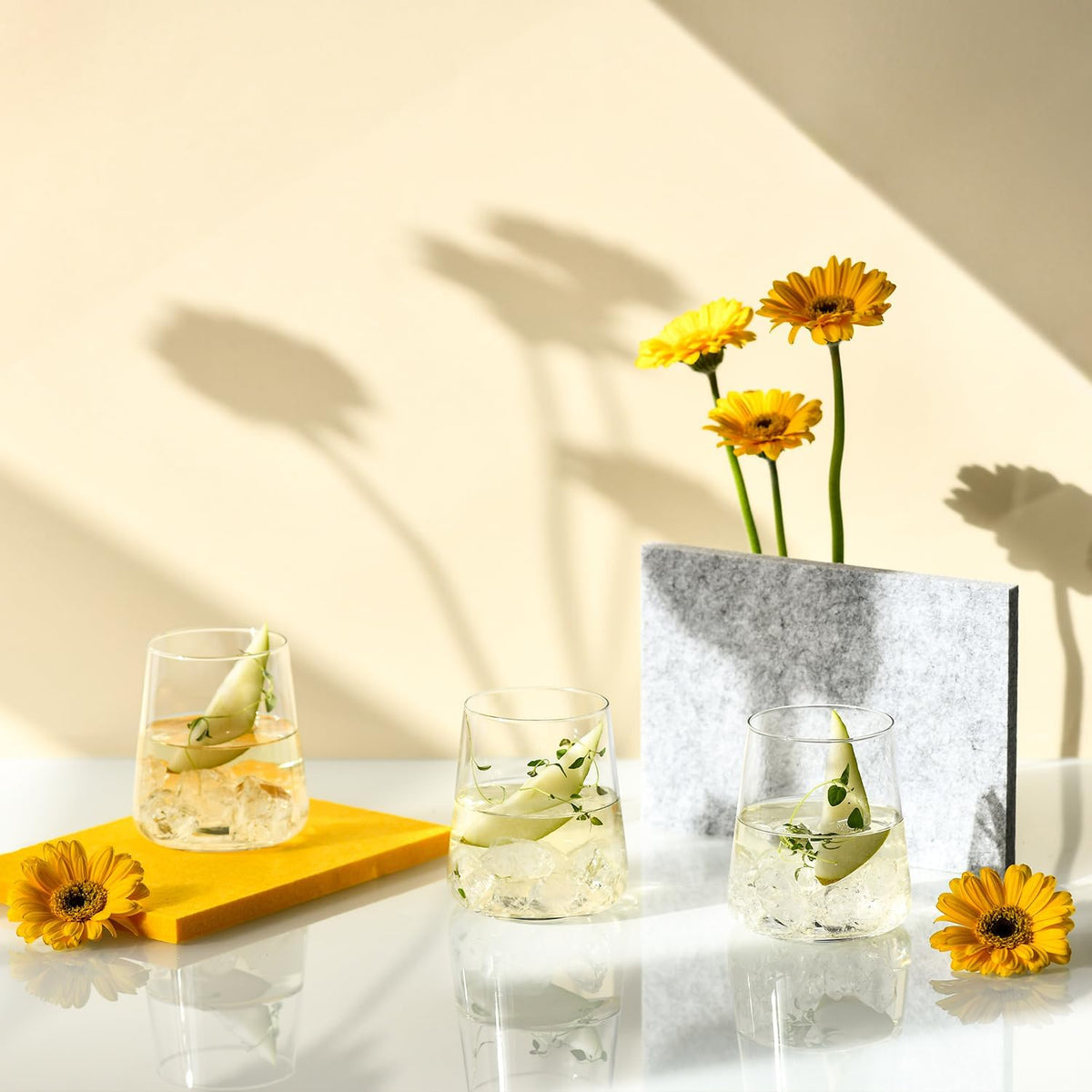 KROSNO Water Glasses Set of 6, 14.5 oz, Avant-Garde Collection