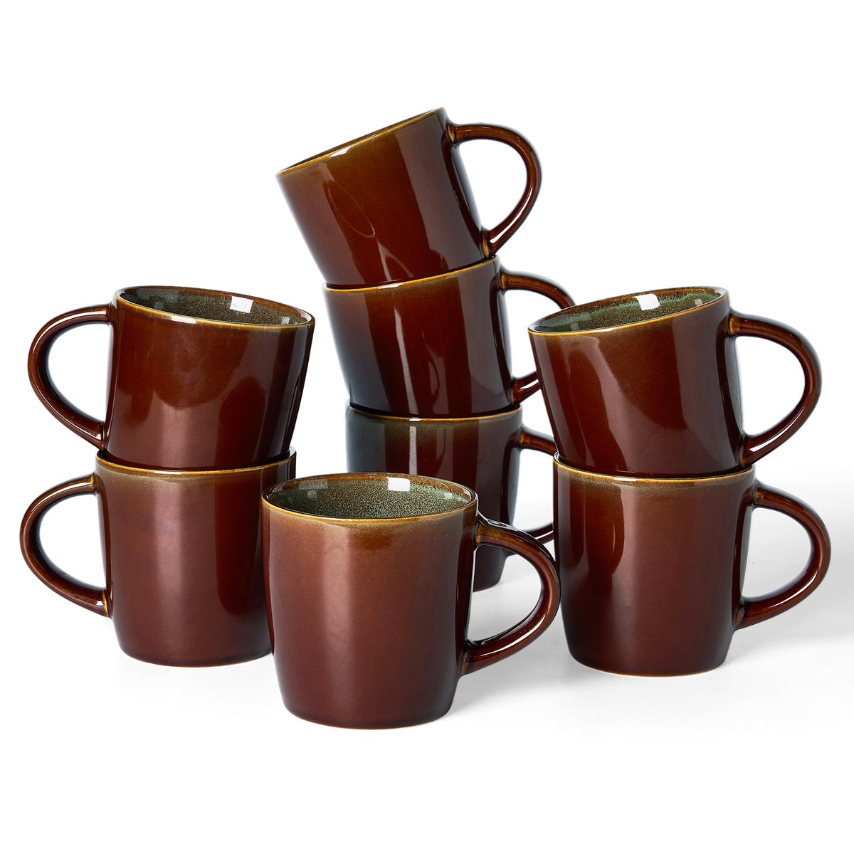 famiware Coffee Mugs Set of 6, 13 oz Mug Set, Ceramic Cup Set with Handle