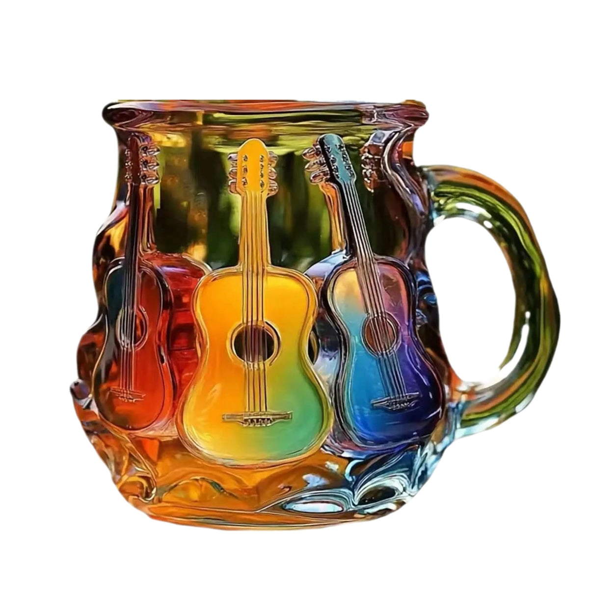 3D Painted Book Stack Glass Coffee Mug, 12 oz Colorful Heat-Resistant Cup, Christmas & Holiday Gifts for Books Lovers, Readers, Writers, Librarians, Book Club and Bookworm Fans