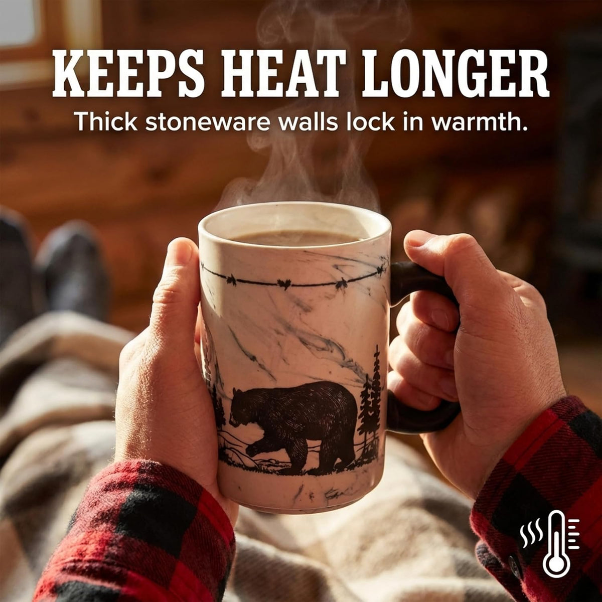 Cape Shore 18oz Heavy Stoneware Sema Pottery Mug, Bear