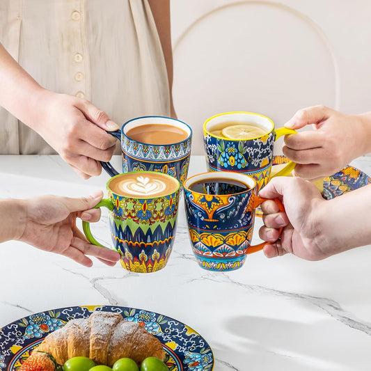 vancasso KRVI Ceramic Coffee Mugs, Set of 6, 12 oz