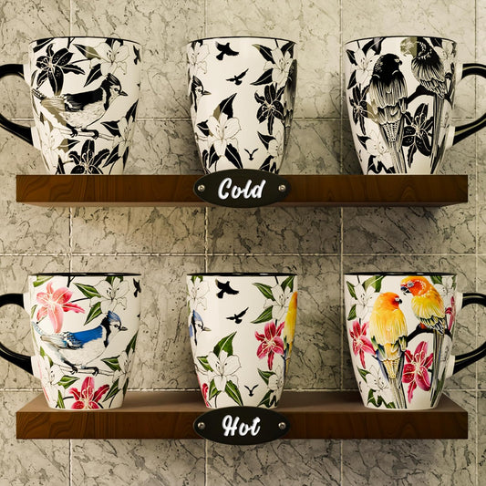 Color Changing Bird Coffee Mug 12oz – Unique Gifts for Bird Lovers