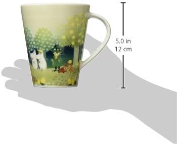 Yamaka Shoten MM3201-35 Moomin Luonto Mug, Large, 16.9 fl oz (500 ml), Hill, Green, Moomin Goods, Scandinavian, Gift, Large, Tableware, Made in Japan