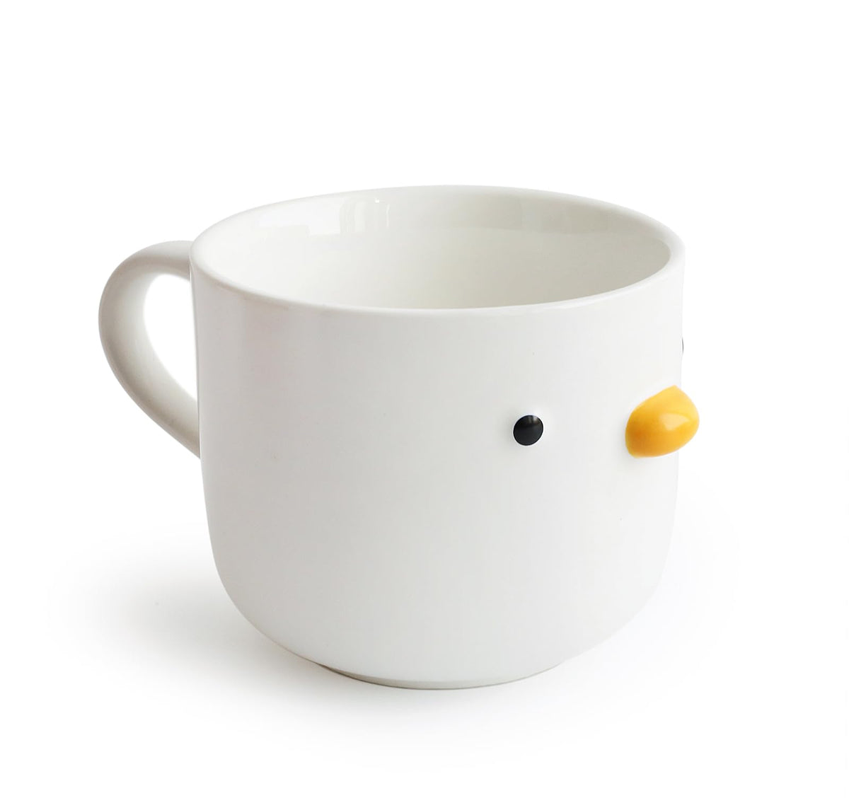 PURROOM Large Breakfast Mug, Handmade Glaze Duck Cup, Safety Ceramic Coffee Mug & Oatmeal Soup Cup, 22 oz Oversized Cute Cereal Cup.