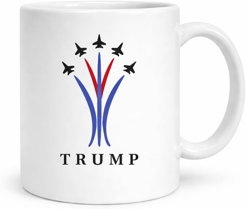 Trump Airplane Mug – 11 oz Ceramic Patriotic Coffee Mug – Made in America