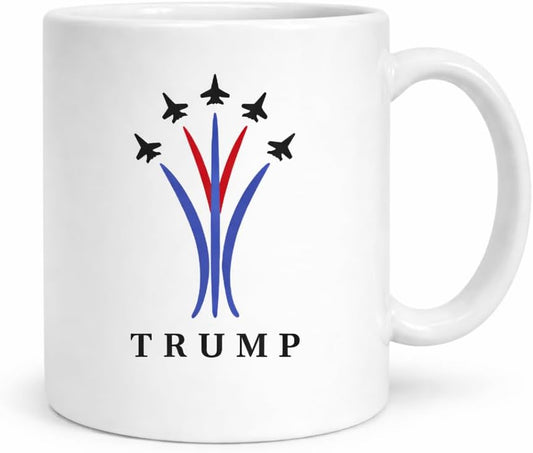 Trump Airplane Mug – 11 oz Ceramic Patriotic Coffee Mug – Made in America