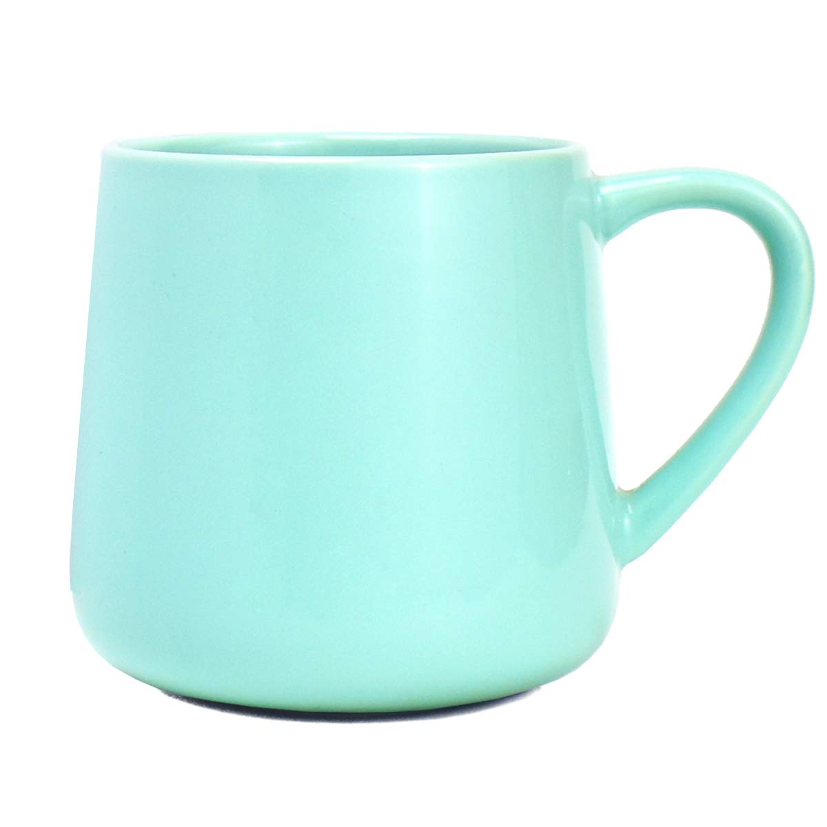 Bosmarlin Large Glossy Ceramic Coffee Mug, Tea Cup for Office and Home, 18 oz, Suitable for Dishwasher and Microwave(Blue, 1)