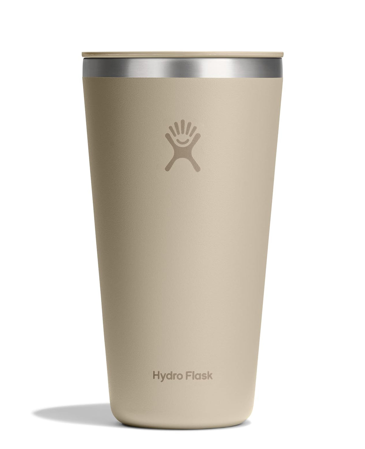 Hydro Flask All Around Tumbler Press-In Lid, Insulated Travel Mug, Stainless Steel Coffee Cup 16 Oz Tonal Birch Gray