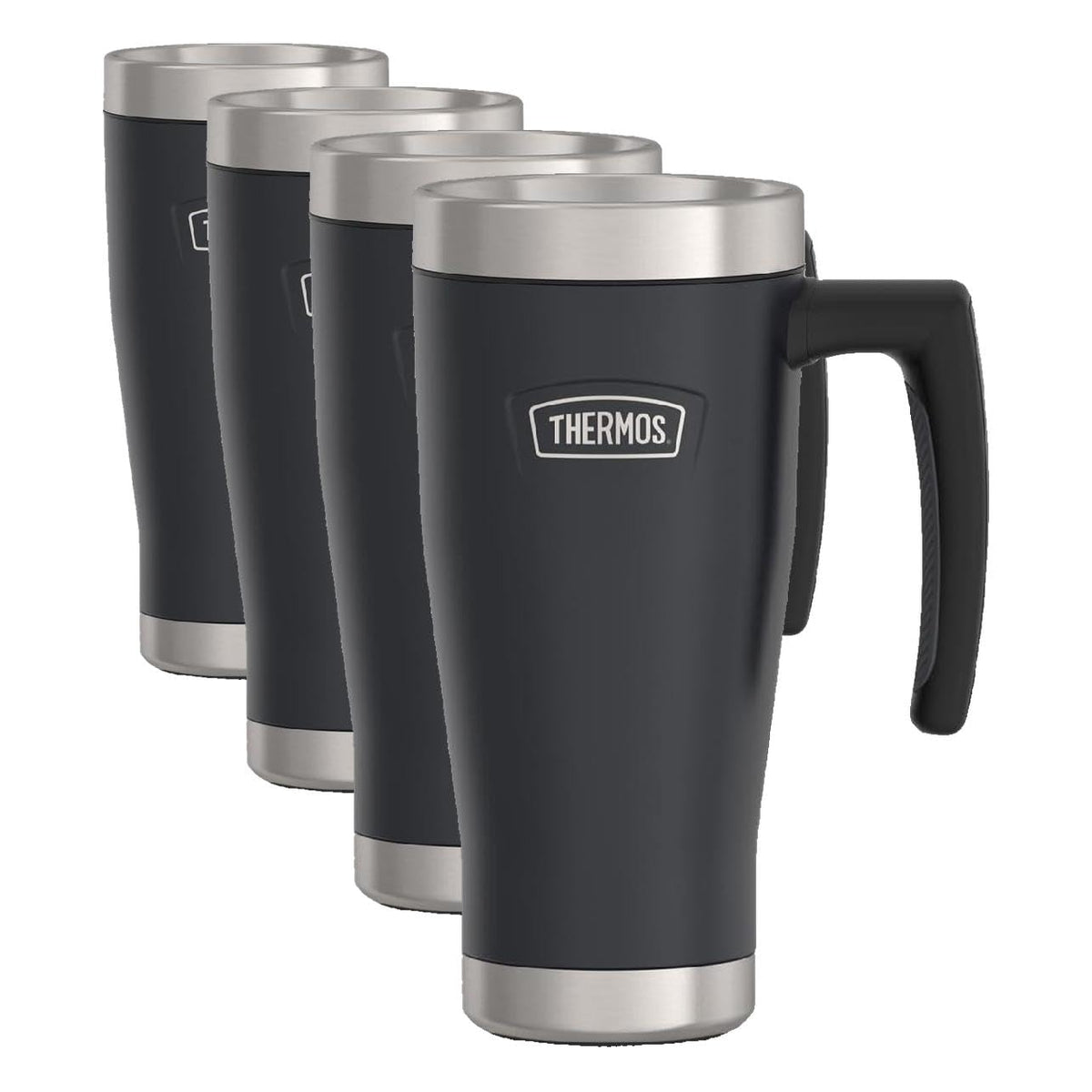 THERMOS ICON SERIES, Stainless Steel Mug, Matte Stainless Steel, 16 oz