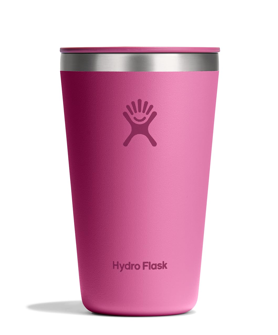 Hydro Flask All Around Tumbler Press-In Lid, Insulated Travel Mug, Stainless Steel Coffee Cup 16 Oz Tonal Birch Gray
