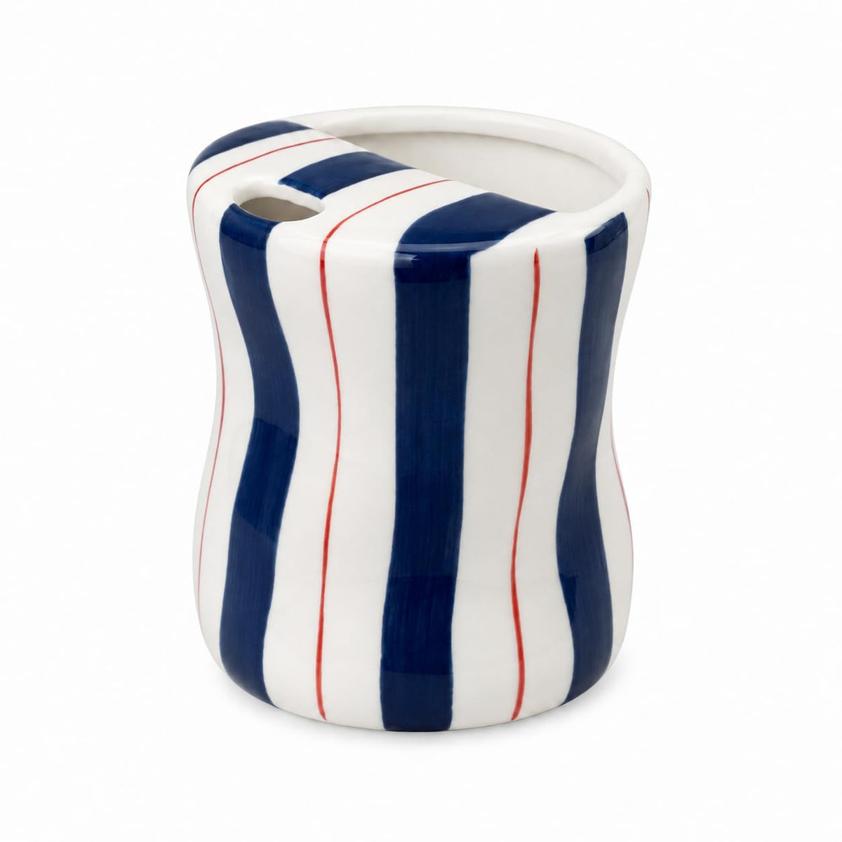 Coffee Mug Espresso Cup 10oz Ceramic Coffee Mugs Hand-Painted Striped Art,Birthday Gift for Women Men Him Her