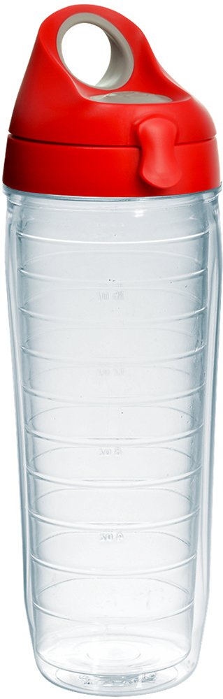 Tervis Clear & Colorful Lidded Made in USA Double Walled Insulated Tumbler Travel Cup Keeps Drinks Cold & Hot, 16oz Mug, Black Lid