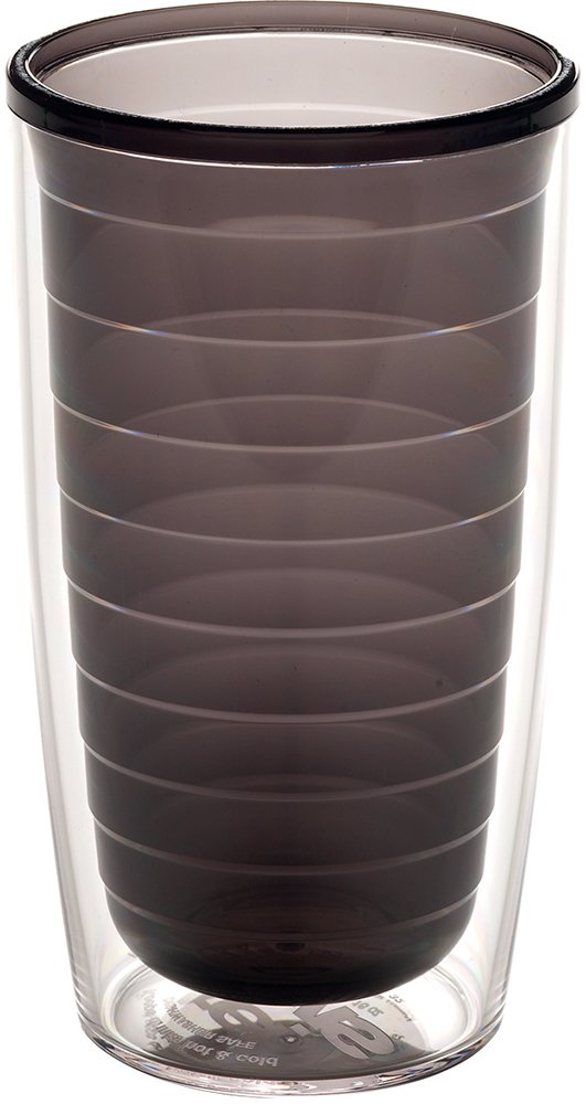 Tervis Clear & Colorful Tabletop Made in USA Double Walled Insulated Tumbler Travel Cup Keeps Drinks Cold & Hot, 16oz Mug, Clear