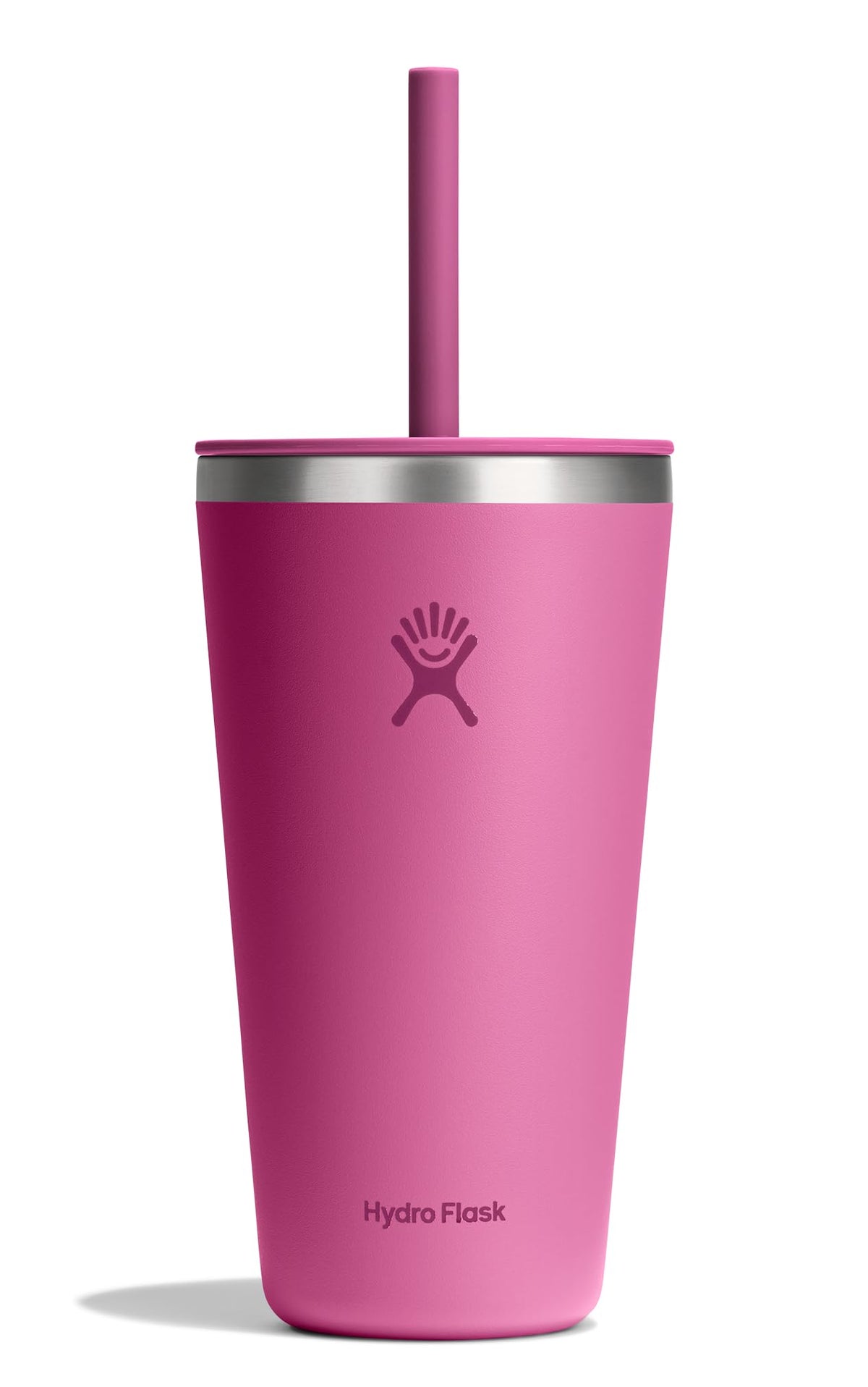 Hydro Flask All Around Tumbler Press-In Lid, Insulated Travel Mug, Stainless Steel Coffee Cup 16 Oz Tonal Birch Gray