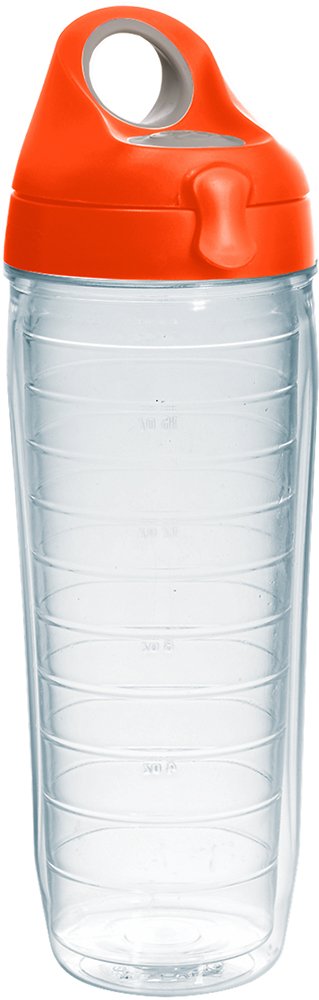 Tervis Clear & Colorful Lidded Made in USA Double Walled Insulated Tumbler Travel Cup Keeps Drinks Cold & Hot, 16oz Mug, Black Lid