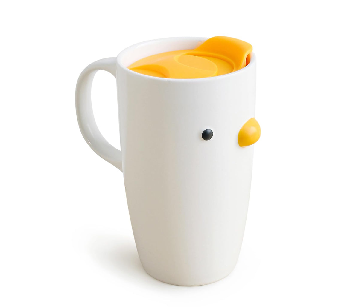 PURROOM Large Breakfast Mug, Handmade Glaze Duck Cup, Safety Ceramic Coffee Mug & Oatmeal Soup Cup, 22 oz Oversized Cute Cereal Cup.