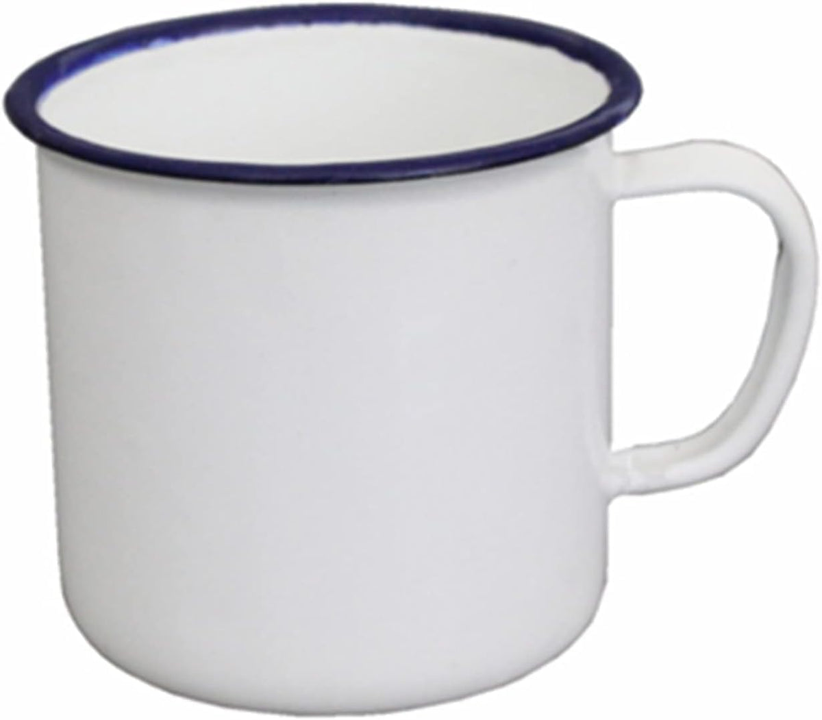 White 6cm Enamel Coffee Tea Mug, Enamel Drinking Cups for Home/Travel/Camping, Resusable and Portable Camping Mugs Coffee Mug for Indoor Outdoor Activities, Cups and Mugs