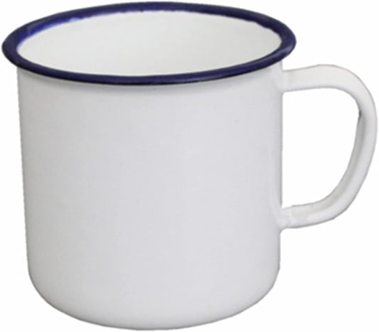 White 6cm Enamel Coffee Tea Mug, Enamel Drinking Cups for Home/Travel/Camping, Resusable and Portable Camping Mugs Coffee Mug for Indoor Outdoor Activities, Cups and Mugs