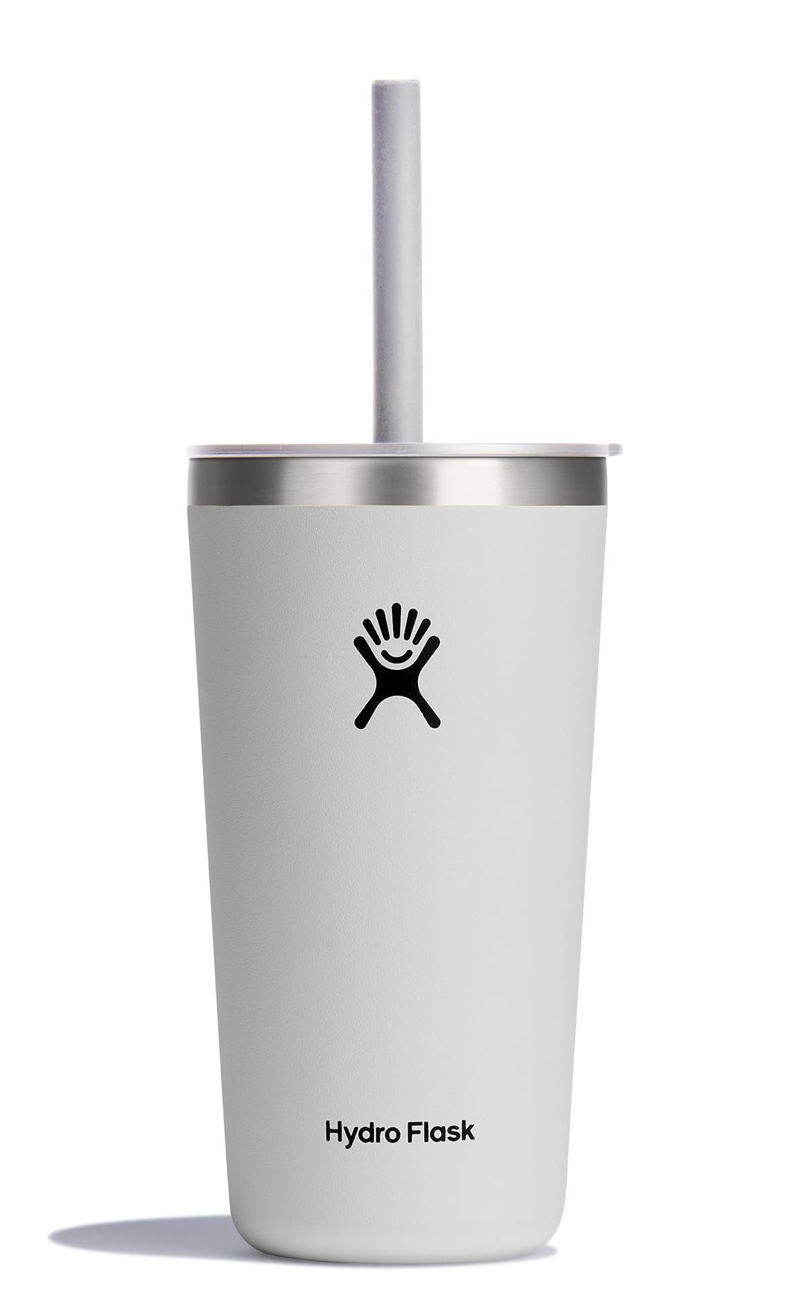 Hydro Flask All Around Tumbler Press-In Lid, Insulated Travel Mug, Stainless Steel Coffee Cup 16 Oz Tonal Birch Gray