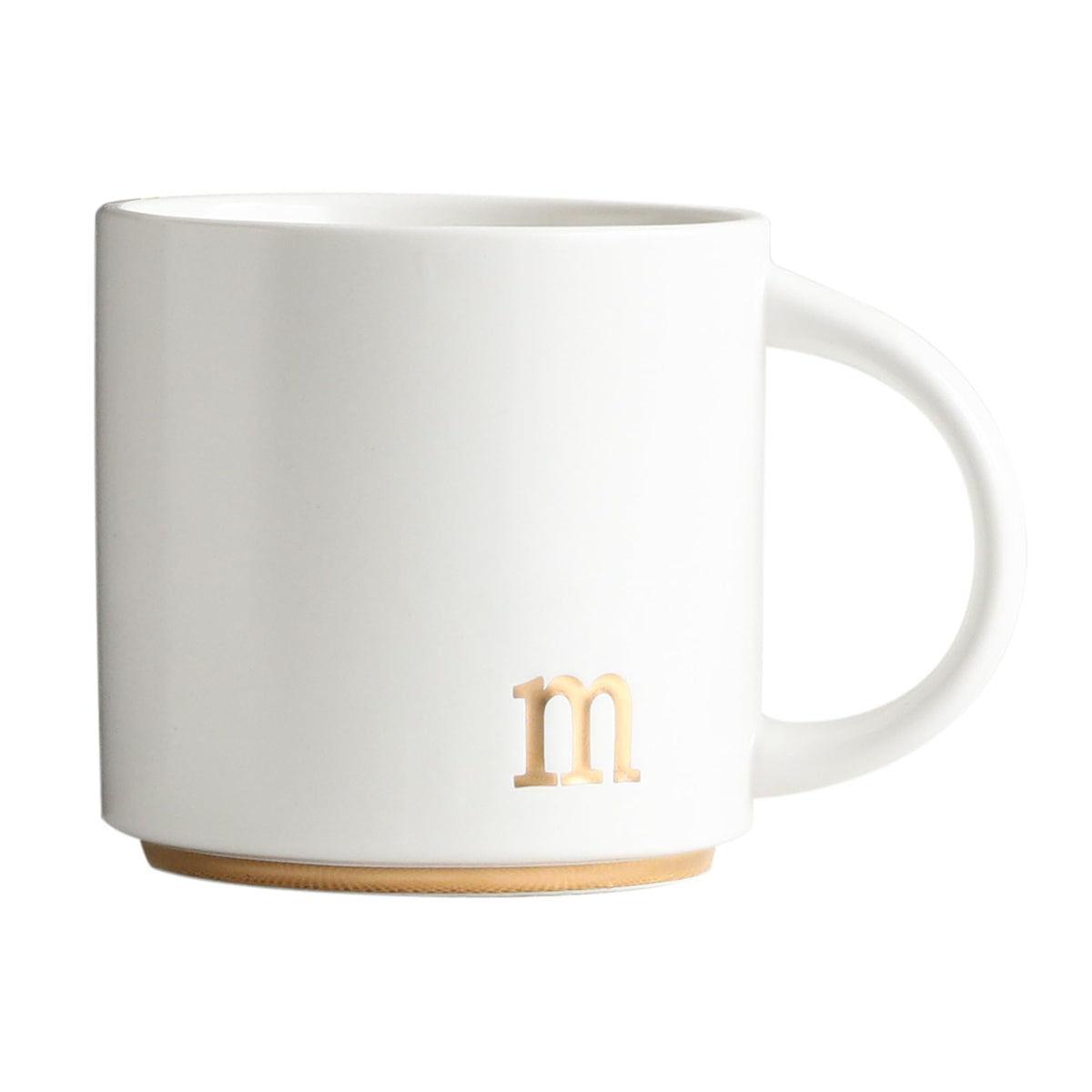 COLLECTIVE HOME Ceramic Coffee Mug, 15 oz Monogram Cup with Gift Box(a)