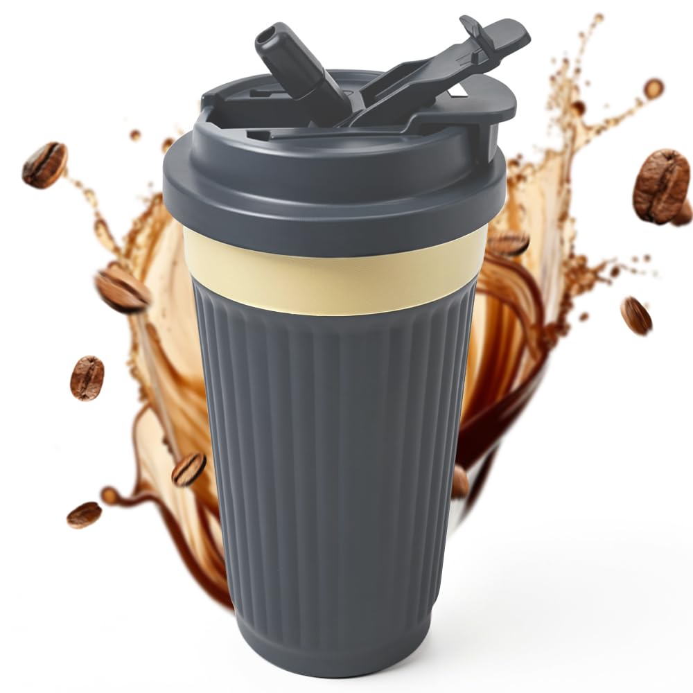 Vacuum Insulated Stainless Steel Travel Coffee Mug,Leak Proof Cup with Lid