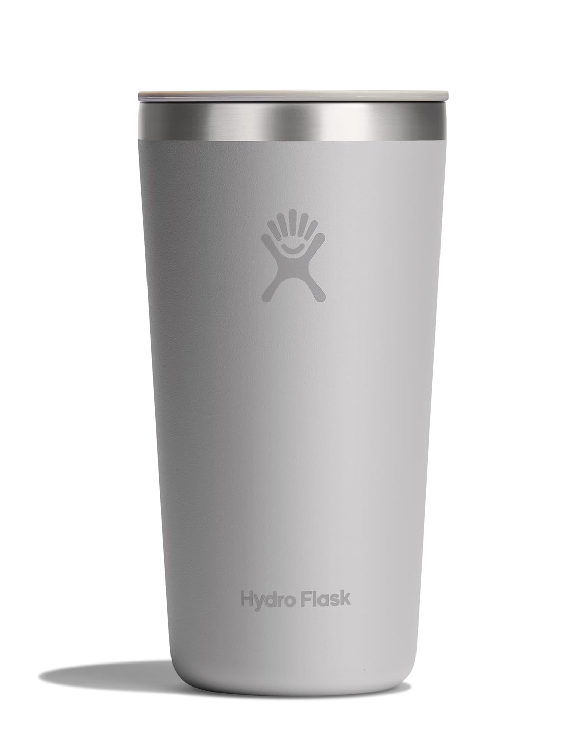 Hydro Flask All Around Tumbler Press-In Lid, Insulated Travel Mug, Stainless Steel Coffee Cup 16 Oz Tonal Birch Gray