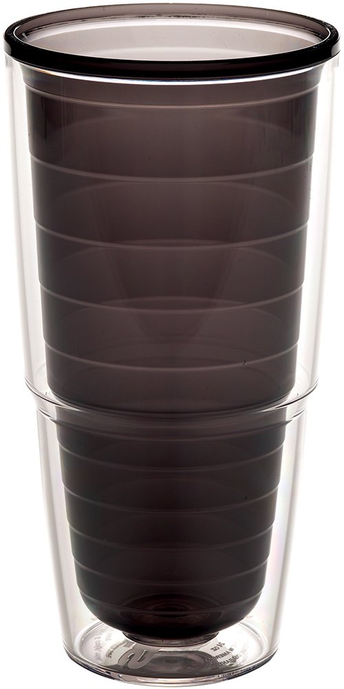 Tervis Clear & Colorful Tabletop Made in USA Double Walled Insulated Tumbler Travel Cup Keeps Drinks Cold & Hot, 16oz Mug, Clear