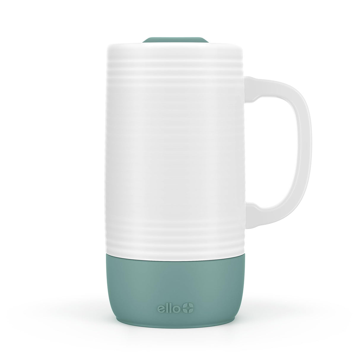 Ello Jane 18oz Ceramic Travel Mug with Handle and Coaster, Alligator