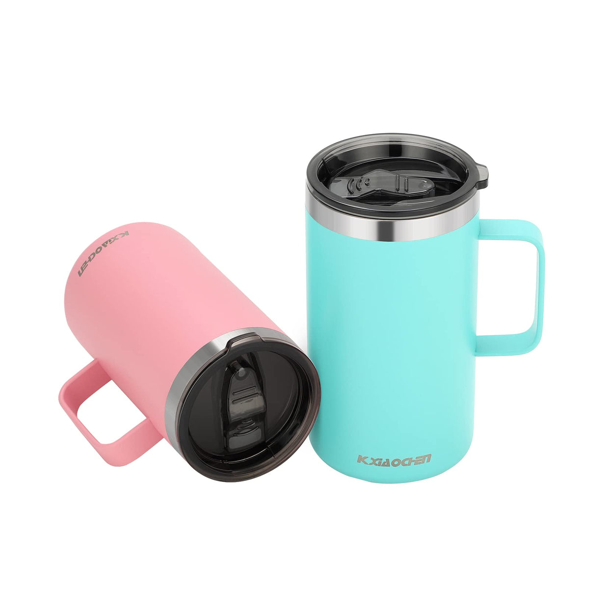 KXIAOCHEN 20 oz Insulated Coffee Mug, Coffee Cup with Lid and Wide Handle