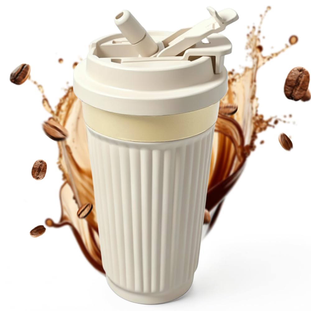 Vacuum Insulated Stainless Steel Travel Coffee Mug,Leak Proof Cup with Lid