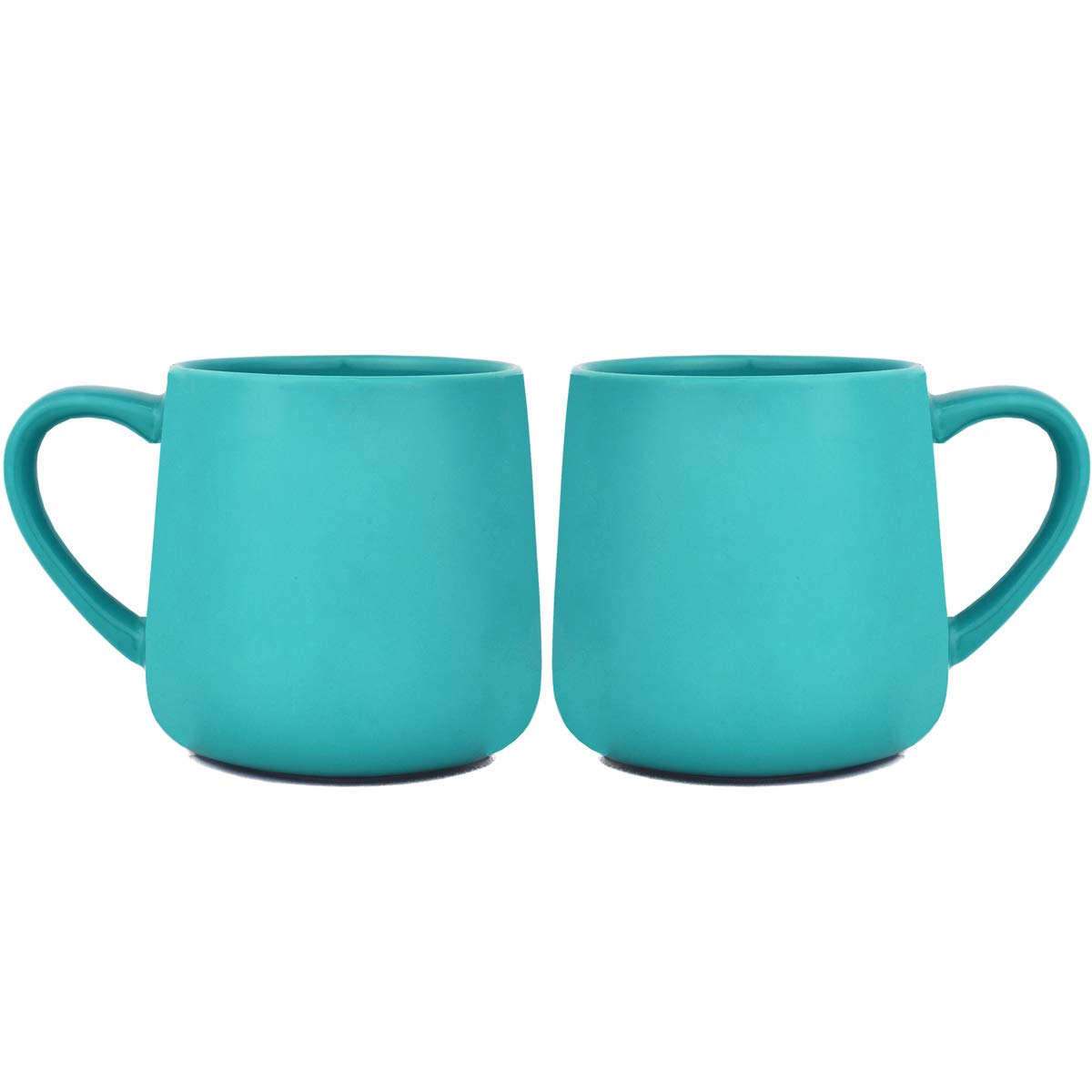 Bosmarlin Large Glossy Ceramic Coffee Mug, Tea Cup for Office and Home, 18 oz, Suitable for Dishwasher and Microwave(Blue, 1)