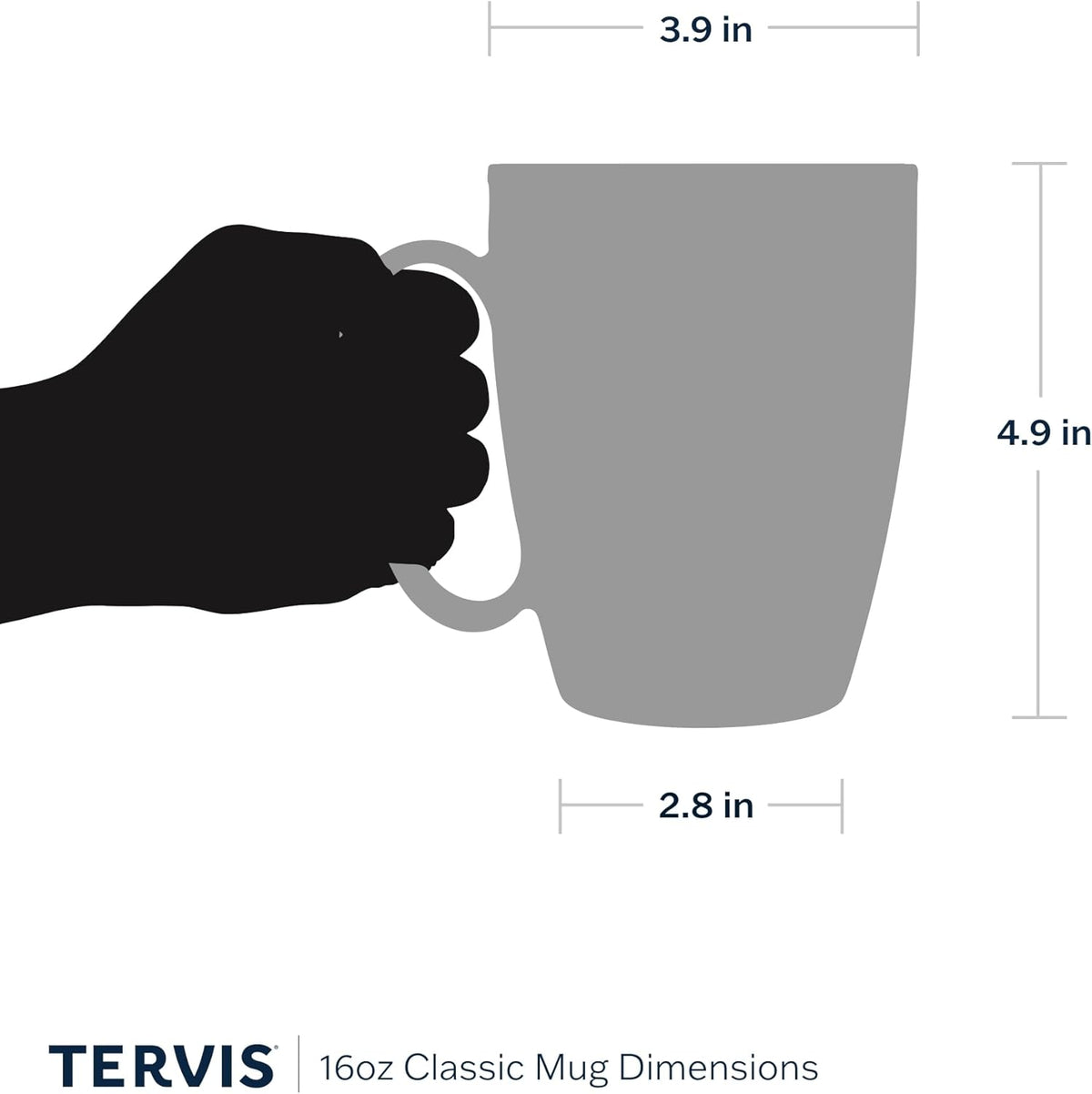 Tervis Clear & Colorful Lidded Made in USA Double Walled Insulated Tumbler Travel Cup Keeps Drinks Cold & Hot, 16oz Mug, Black Lid