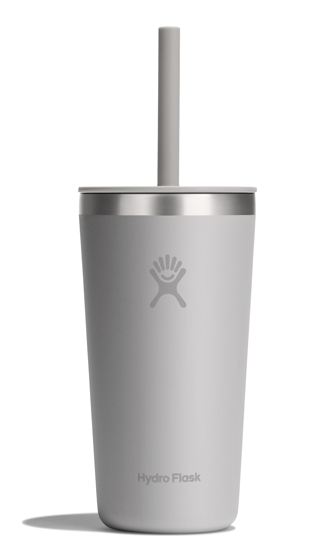 Hydro Flask All Around Tumbler Press-In Lid, Insulated Travel Mug, Stainless Steel Coffee Cup 16 Oz Tonal Birch Gray
