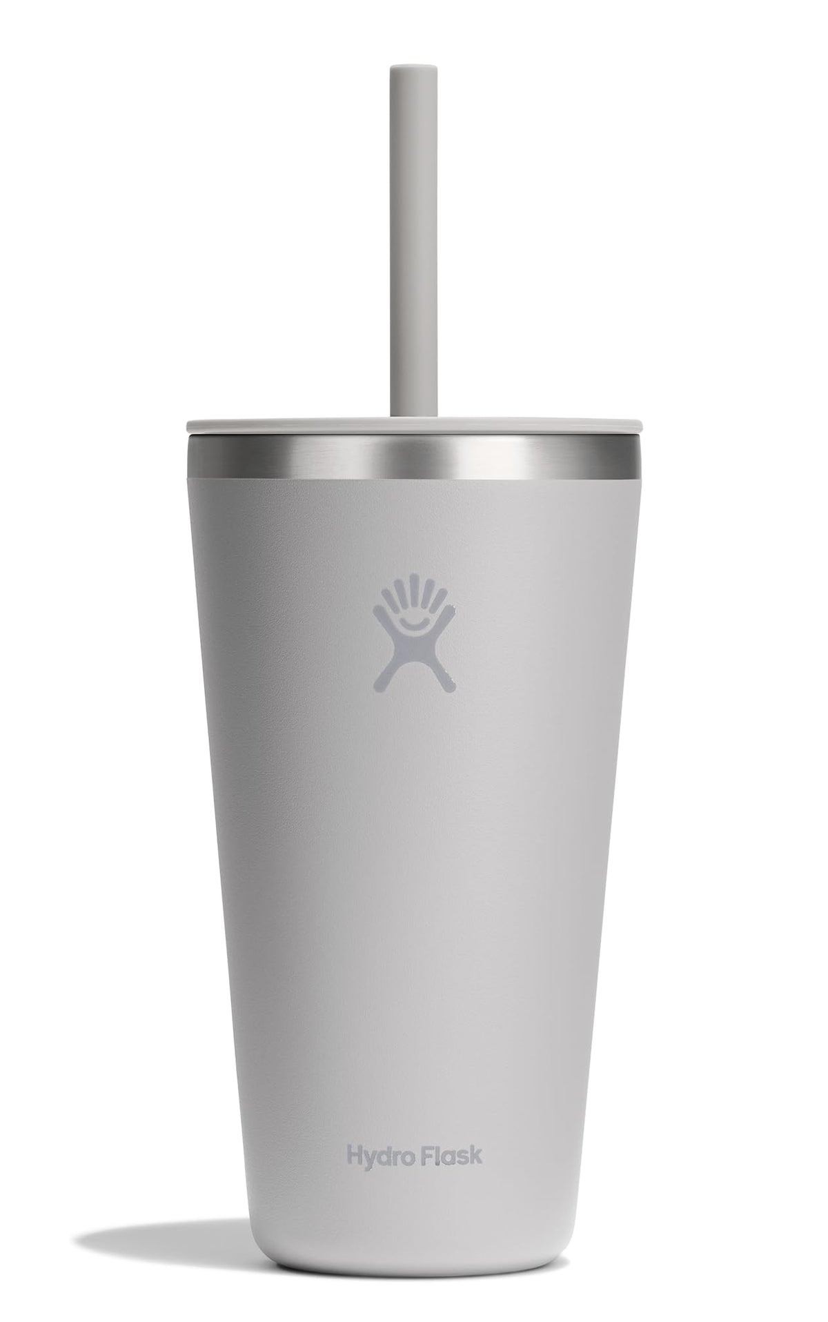 Hydro Flask All Around Tumbler Press-In Lid, Insulated Travel Mug, Stainless Steel Coffee Cup 16 Oz Tonal Birch Gray