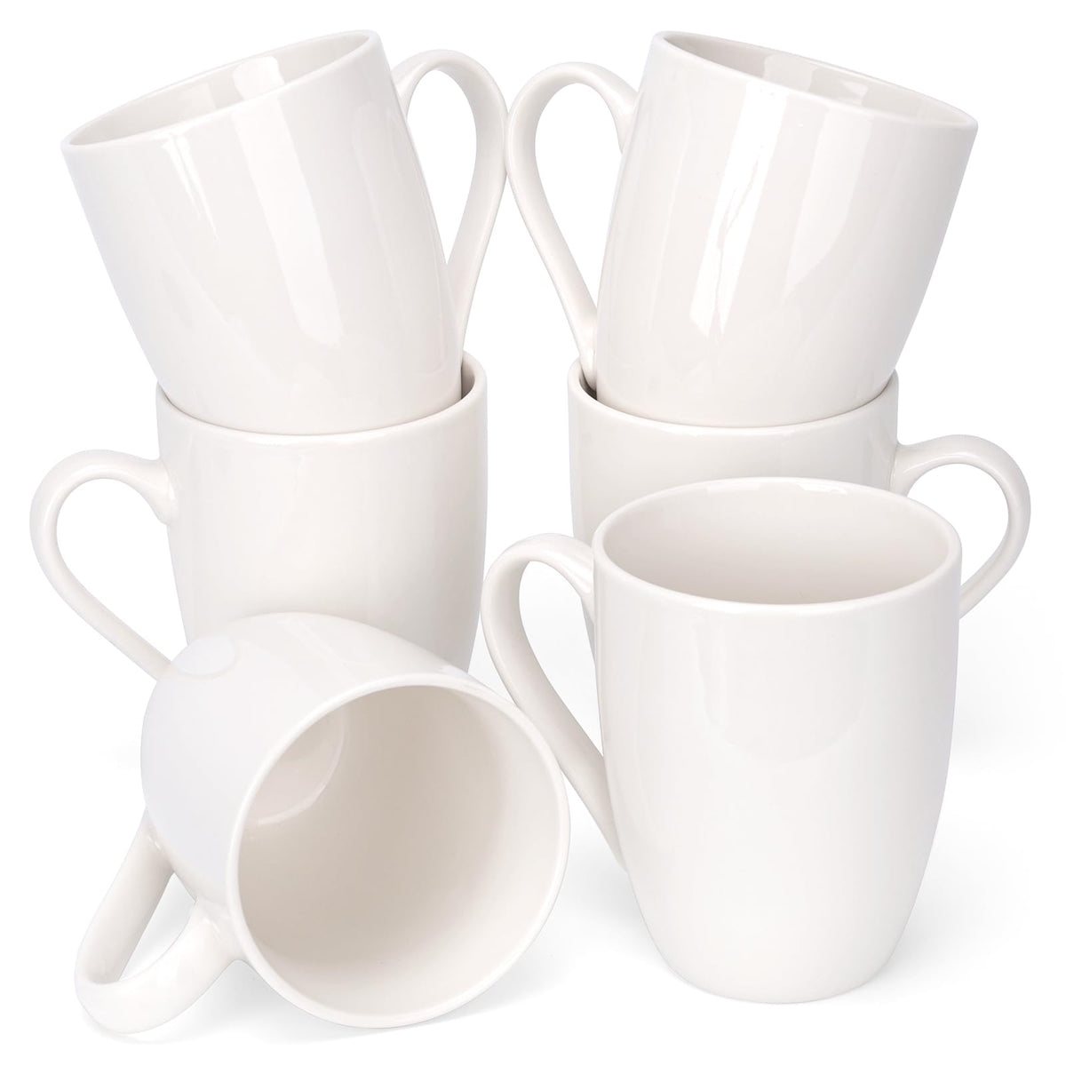 Ceramic Coffee Mugs Set of 4, 12 OZ, White