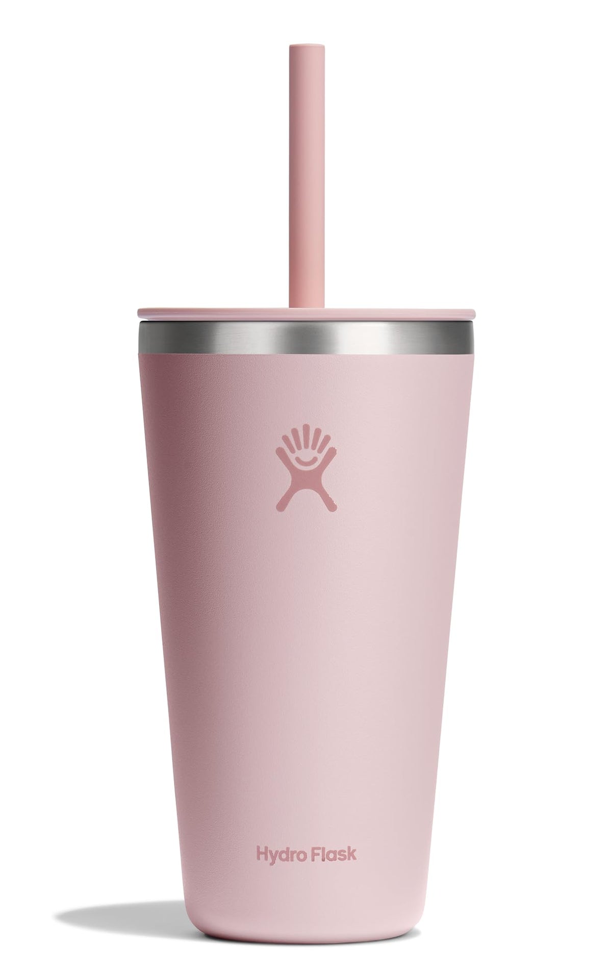 Hydro Flask All Around Tumbler Press-In Lid, Insulated Travel Mug, Stainless Steel Coffee Cup 16 Oz Tonal Birch Gray