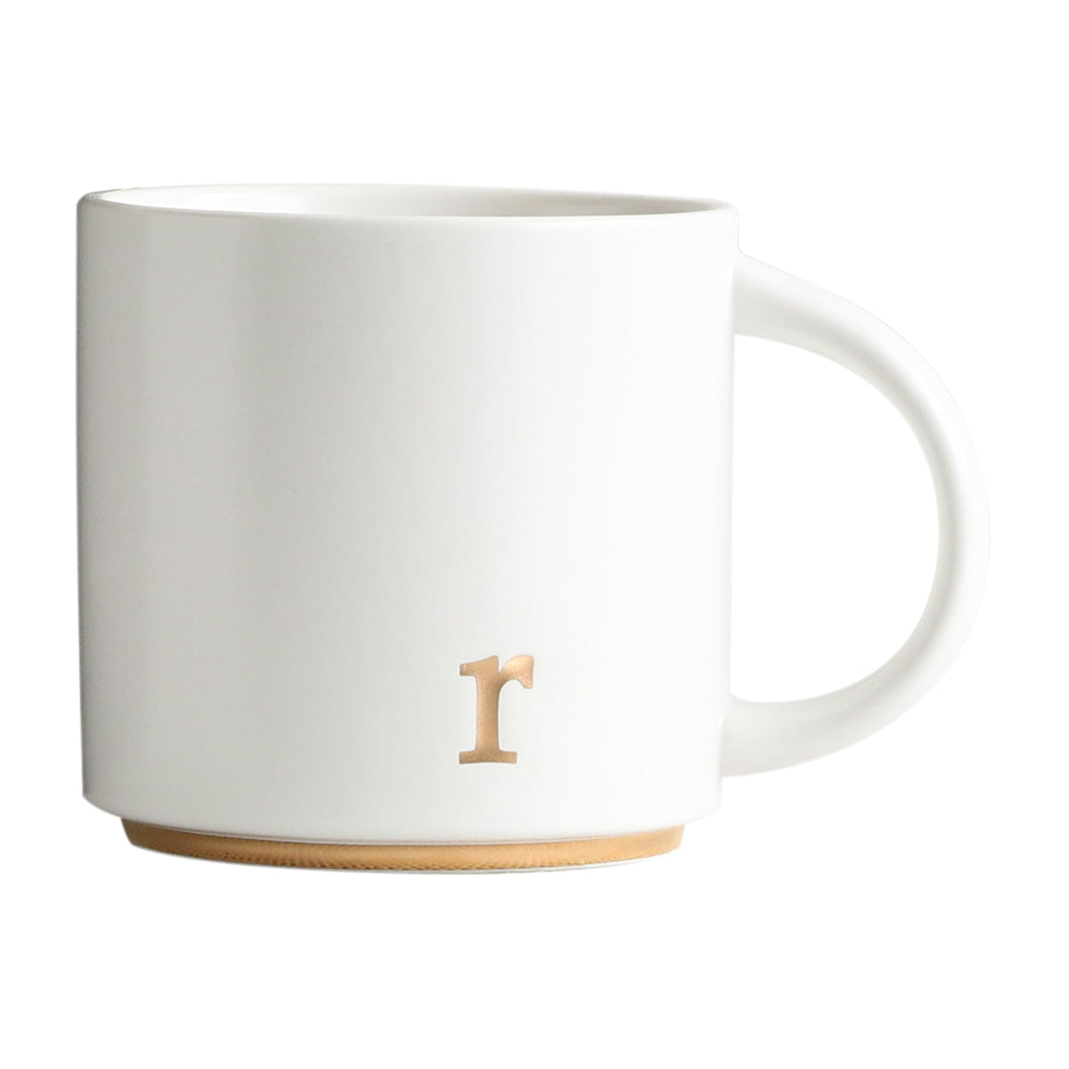 COLLECTIVE HOME Ceramic Coffee Mug, 15 oz Monogram Cup with Gift Box(a)