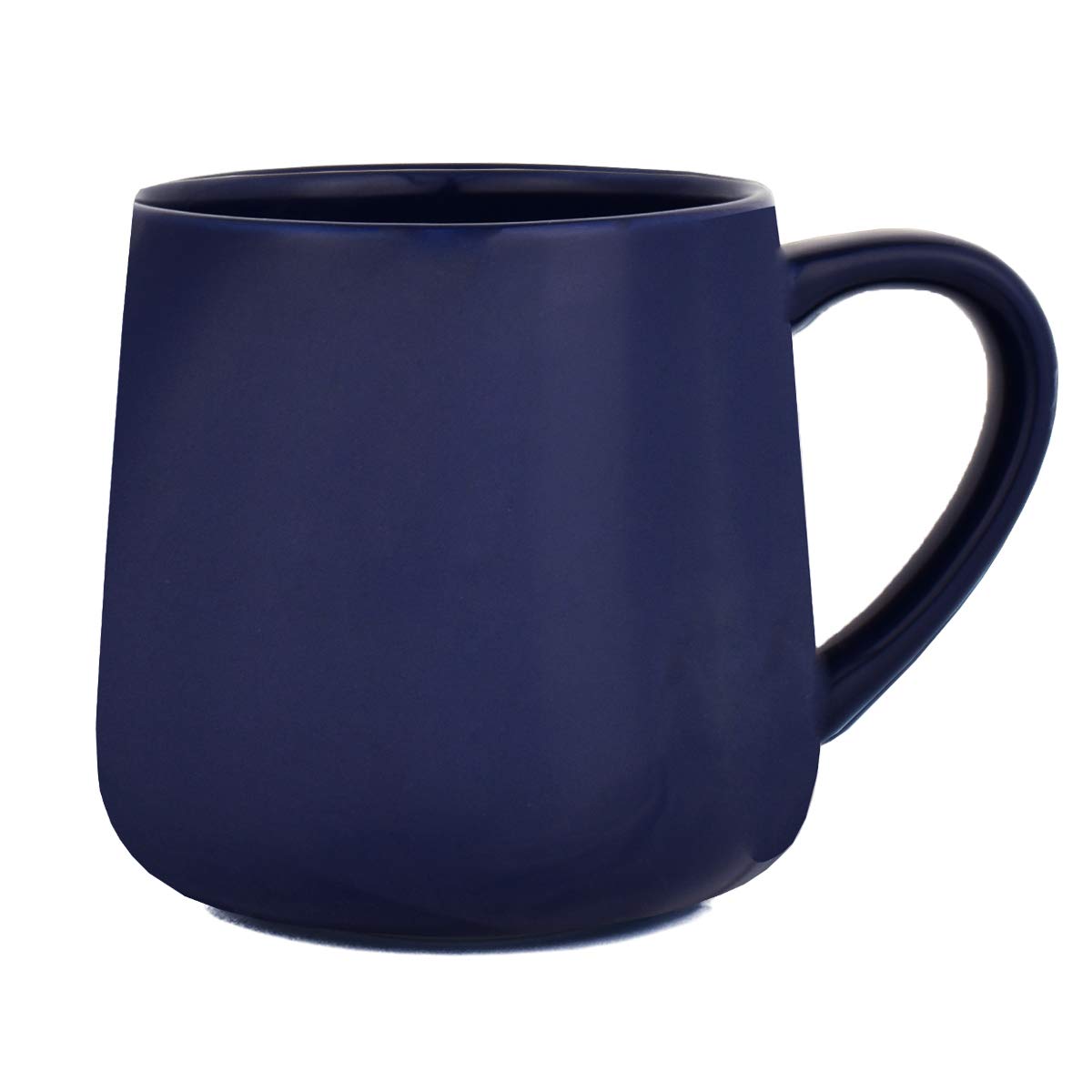 Bosmarlin Large Glossy Ceramic Coffee Mug, Tea Cup for Office and Home, 18 oz, Suitable for Dishwasher and Microwave(Blue, 1)