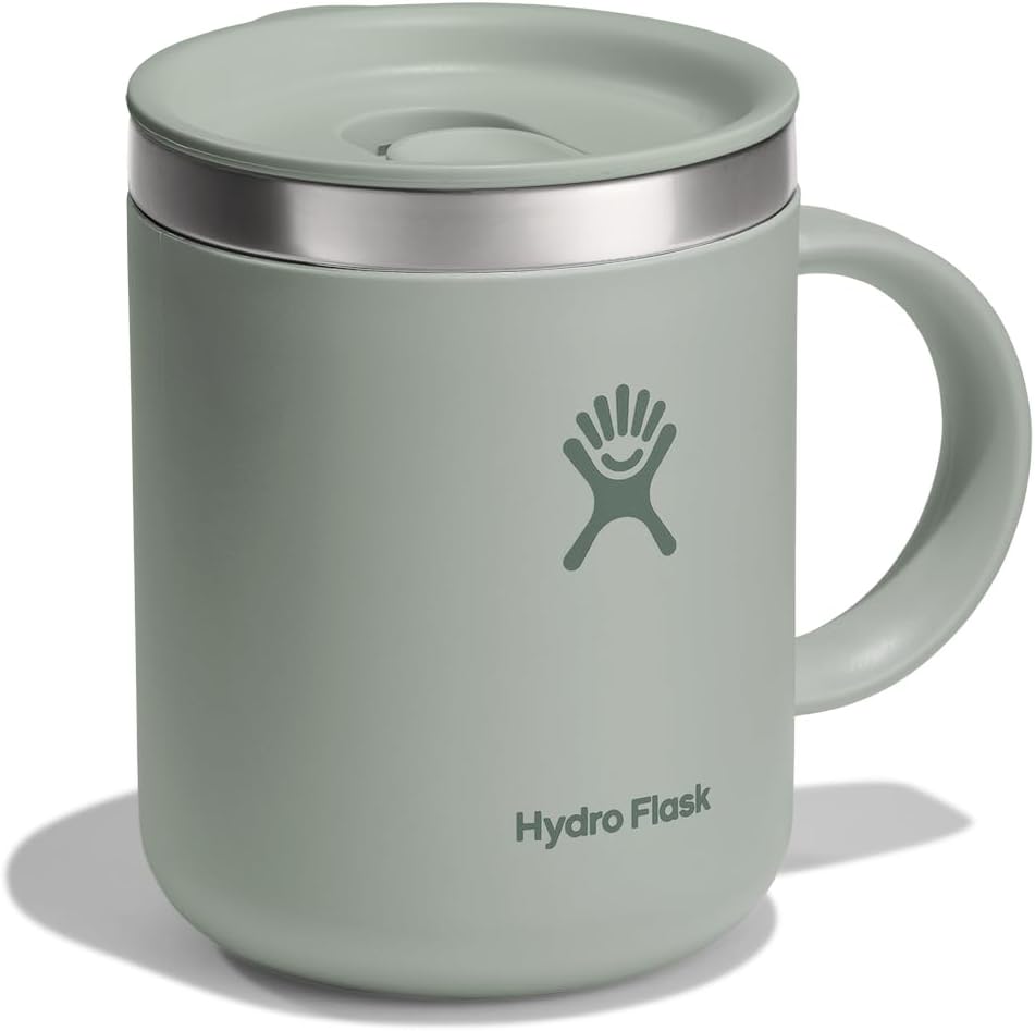 Hydro Flask Coffee Mug – Insulated Stainless Steel, Non Spill, Leak Resistant Travel Mug 12 Oz Agave Green
