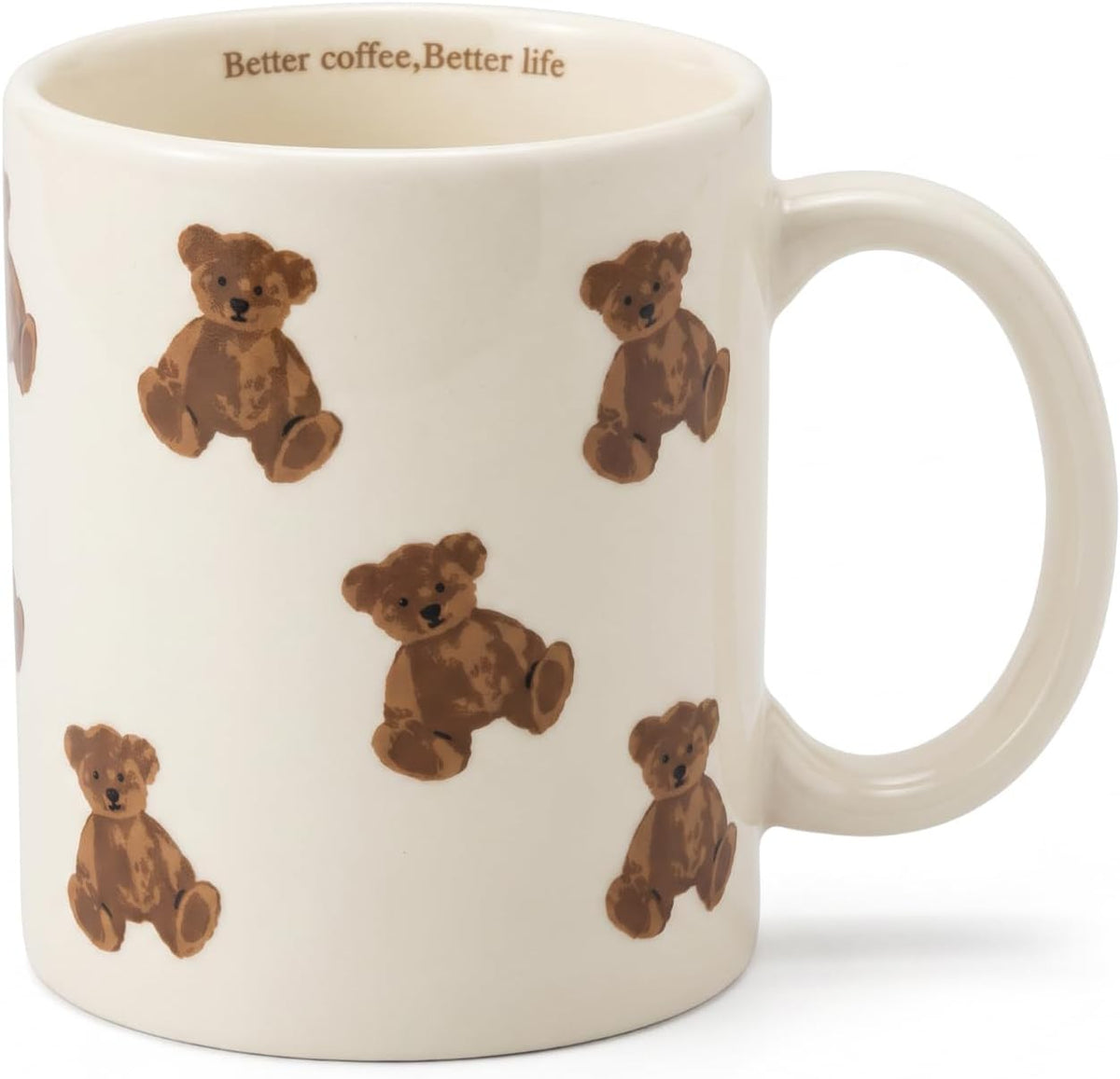 Teddy Bear Mug Cute Vintage Ceramic Coffee Mug for Women Girls
