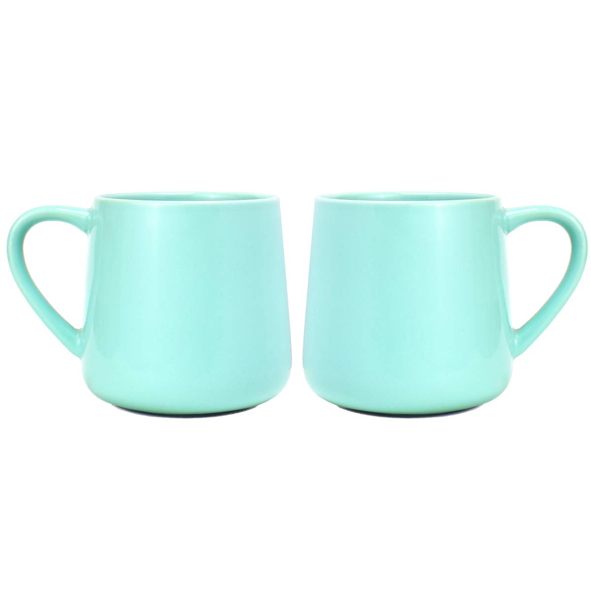 Bosmarlin Large Glossy Ceramic Coffee Mug, Tea Cup for Office and Home, 18 oz, Suitable for Dishwasher and Microwave(Blue, 1)
