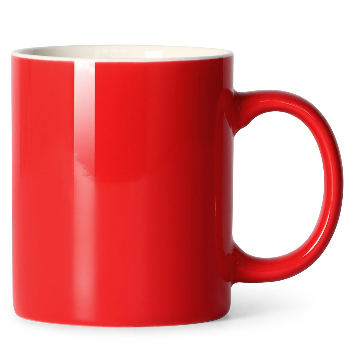 11 oz Matte Black Coffee Mug, Classic Ceramic Cup with Hanlde for Latte Cappuccino Tea, Matt Black
