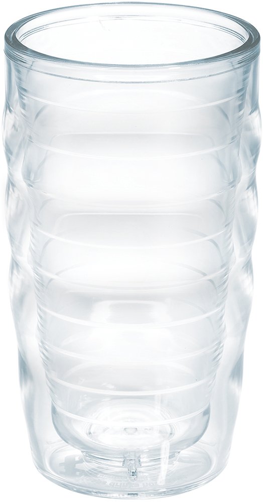Tervis Clear & Colorful Tabletop Made in USA Double Walled Insulated Tumbler Travel Cup Keeps Drinks Cold & Hot, 16oz Mug, Clear