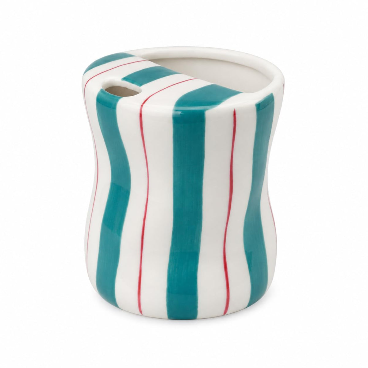 Coffee Mug Espresso Cup 10oz Ceramic Coffee Mugs Hand-Painted Striped Art,Birthday Gift for Women Men Him Her