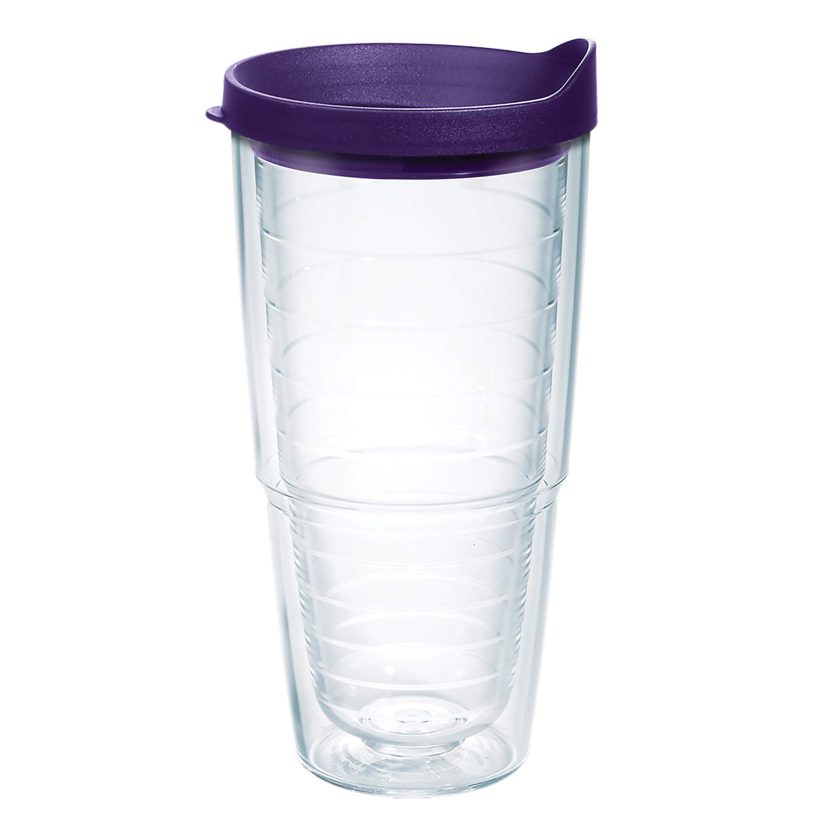 Tervis Clear & Colorful Lidded Made in USA Double Walled Insulated Tumbler Travel Cup Keeps Drinks Cold & Hot, 16oz Mug, Black Lid