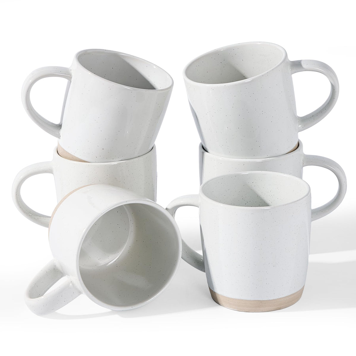 famiware Mercury Coffee Mugs 13 oz, Coffee Mugs Set of 4 with Handle, Cups for Latte, Hot Tea, Cappuccino, Mocha, Cocoa, Multi-color